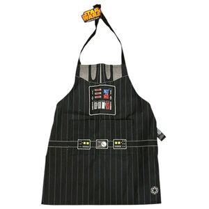 NWT STAR WARS DARTH VADER YOUTH PINSTRIPED APRON BLACK W/ EMBELLISHMENTS/DETAILS